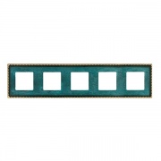 Рамка на 5 постов, гор/верт. цвет oxide green