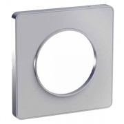 Рамка Odace 1 пост алюминий (алюминевая вставка)