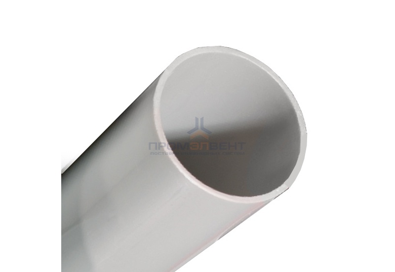 Труба ПВХ жёсткая гладкая д.50мм, тяжёлая, цвет серый [2м/шт, уп.10м]